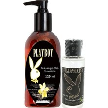 TeknoKapsül Playboy Aromaterapi Vanilya Massage Oil 120 ml + Natural Aromalı Massage Vücut Masaj Yağı 50 ml