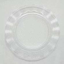 Renas Store Şeffaf Lüks Plastik Mika Yuvarlak Tabak 22 cm 6 Adet