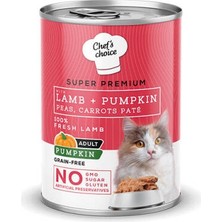 Kap Kaç Pumpkin Pate Lamb Kuzulu Balkabaklı Tahılsız Yetişkin Kedi Konservesi 400 gr