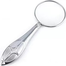 Renas Store Gümüş Renkli 5x - 45 mm Zarif Işlemeli Özel Tasarlanmış Büyüteç MG18155-8
