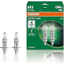Renas Store Osram Ampul H1 Ult 55W 12V P14.5S5X2BOXTRQR2 Ultralife