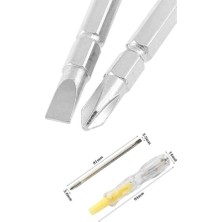 Renas Store Kontrol Kalemi Çift Başlıklı Şeffaf Elektrik Testi Değişken Uçlu