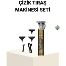 Renas Store T Bıçaklı Profesyonel Çizik Tıraş Makinesi Seti – 120 Dakika Kullanım Şarjlı & Kablolu