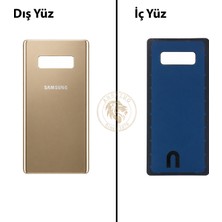 Arsking Samsung Note 8 Gold Arka Pil Kapağı Batarya Kapağı Lazer Kesim Back Cover