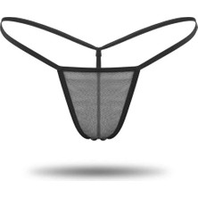 Renas Store Siyah Transparan Tül String Tanga TM1114