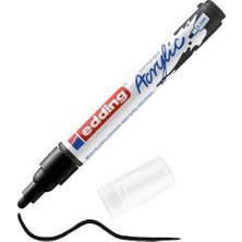 Bg Store 5100 Akrilik Markör Orta - Siyah - 1 Su Geçirmez Akrilik Markör - Yuvarlak Uçlu 2-3 mm