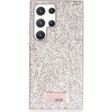 Eseno Select Onegif Samsung Galaxy S23 Ultra Bright Simli ile Uyumlu Kapak Gold