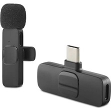Renas Store Kablosuz Yaka Mikrofonu Type-C Siyah HDX2783