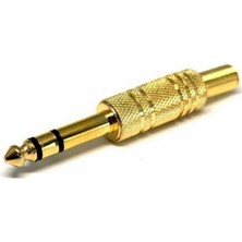 Renas Store Oem 6,35MM Gitar Jack Stereo Gold
