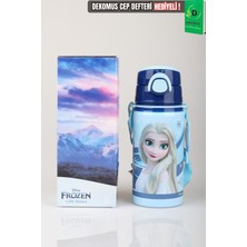 x Dekomus Lisanslı Elsa Frozenıce Princess Collection 500 ml Çelik Matara