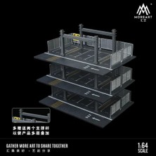 Moreart MO921001 1:64 3 Katlı Otopark Dioraması Çok Katlı Parking Garage Model Araç Sergileme Standı