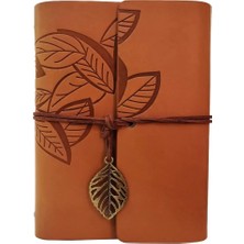 Renas Store Deri Yaprak Desenli Defter