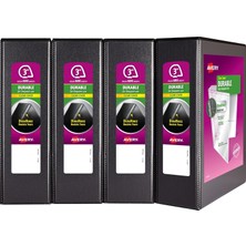 Avery Durable Şeffaf Dosya, 4'lü Paket, Siyah