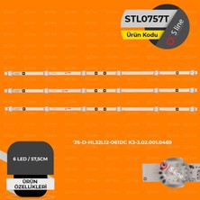 Renas Store JS-D-HL32L12-061DC  6led  6V 1set=3pcs LED Tv Backlıght Set