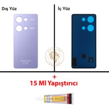 Arsking Xiaomi Redmi Note 13 Pro 4g Lavanta Moru Arka Pil Kapağı Batarya Kapağı + B-7000 Yapıştırıcı