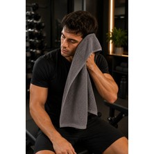 Modamina 4'lü %100 Pamuk Gri Spor Havlusu | 50X90 Fitness, Spa, Gym, Tenis, Boks Havlusu | Ter Emici, Yumuşak Doku