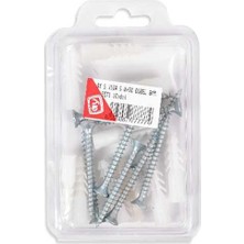TeknoKapsül T 5X50 8mm Dubel S.vida Seti 10 Adet