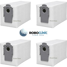 Roboclinic Roborock Qrevo Edge 5V1 Robot Süpürge Uyumlu Yedek Parça Toz Torbası 4 Adet
