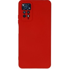 The Gencoo Xiaomi Redmi Note 11 Pro Kılıf Nano Içi Kadife Silikon - Kırmızı