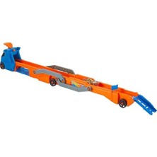 Bg Store Tır - Yeni Tır - Yeni, Fırlatıcısı Olan ve 40 Cm'lik Piste Dönüşen Kamyon, 9 Oyuncak Araba Sığabilir, 1:64 Ölçekli Araç Dahildir HYT83