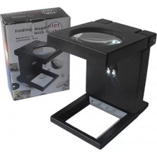 Renas Store Katlanır Plastık LED Işıklı Test Cıhazı Büyüteç 2.5X90MM