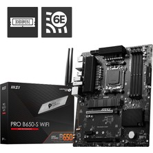 MarkEntegra Msı MB Pro B650-S Wıfı Am5 Ddr5 7200MHZ(OC) HDMI Dp M.2 Usb3.2 2.5g Lan Wı-Fı 6e