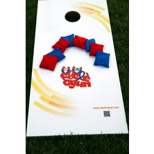 Corn Hole Oyunu Ahşap 8 Adet Mısır Torbası Dahil Corn Hole Set
