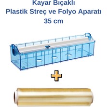 Blackbird Home Streç ve Alüminyum Folyo Dispenseri Makinesi Streç Folyo Aparatı 35 cm + Gıda Streci