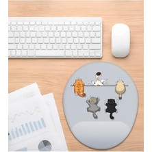 Bg Store Yaramaz Kediler Bilek Destekli Mouse Pad