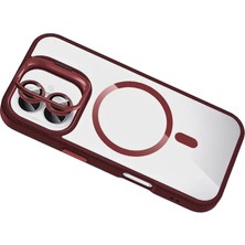Renas Store Joko Apple Iphone 17 Remim Lensli Magsafe Standlı Kapak - Bordo