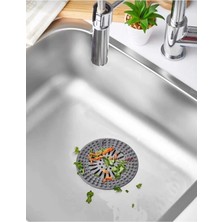 Renas Store Yuvarlak  Süzgeçli Silikon Mutfak  Lavabo ve Küvet Süzgeci Gider Süzgeci