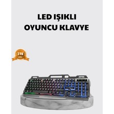 Renas Store Profesyonel  Klavye Mouse Seti – Rgb Işıklı, Türkçe Q, Dpı Ayarlı, Dayanıklı Gövde