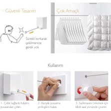 Bg Store Ayarlanabilir Paslanmaz Çelik Halatlı Geri Çekilebilir Askılık, Depolama Ağırlığı 20 Kg, 4 M Geri Çekilebilir Çamaşır Ipi,