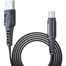 Renas Store Konfulon DC01 Süper Hızlı Micro USB Kablo 1m 2.4A - Siyah