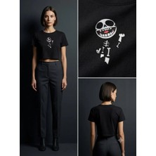 Pod Gorillaz Ikonik Kuru Kafa Crop Top T-Shirt