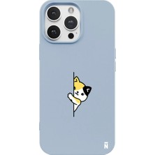 Casen iPhone 12 Pro Mavi Lansman Renkli Silikon Cat Lover Kedi Tasarımlı Kılıf