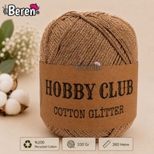 Cotton Glitter 100GR/260M El Örgü Ipi Simli Pamuk Iplik Yazlık Örgü Çanta Bandana Amigurumi Renk Kodu : 36