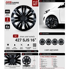 Drs Tuning Hyundai Uyumlu 16 Inç Kırılmaz Parlak Siyah Jant Kapağı 1 Takım 4 Adet NO:427