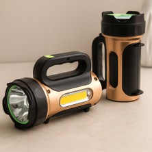 Renas Store 10W Solar & USB Şarjlı 2in1 El Feneri - Renkli Smd LED