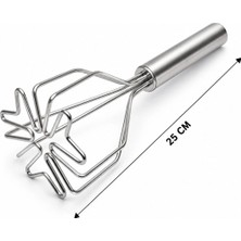 Nevamel® Patates Ezici - Kalp Şekilli - Paslanmaz Çelik - 26 cm Uzunluk