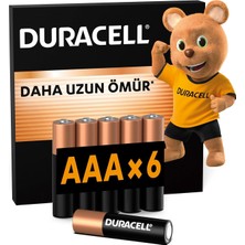 Hepta Collection Duracell Basic Aaa Alkalin Ince Kalem Pil (6'lı Paket) – 1,5V – Daha Uzun Ömürlü – Günlük Cihazlar I