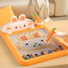 Bg Store Manyetik Kodlama Oyuncağı Eğitici Oyuncak Boncuk Turp Kalem Montessori Erken Eğitim Tableti Tavşan