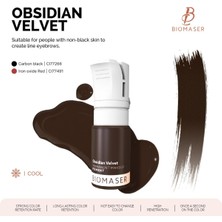 Nacario Biomaser Obsidian Velvet Kaş Pigmenti, Pudra Serisi, 12ML, Kahve