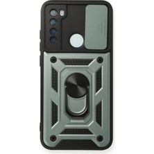 Renas Store Xiaomi Redmi Note 8 Kılıf Pars Lens Yüzüklü Silikon - Yeşil