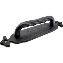 Renas Store Antika Tarz Dekoratif Pirinç Burgulu Çekme Kol - 148X33 Mm, Oksit