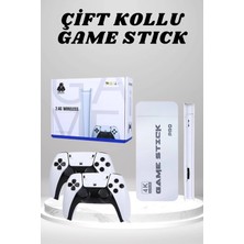 Renas Store 4K Hd Görüntü Kaliteli Retro Game Stick 20000 Oyunlu Çift Kollu Beyaz Game Stick