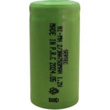 Renas Store Sertec - 1.2V 750 Mah - 2/3AA - Ni-Mh Şarjlı Pil - (Başsız / Flat Head)