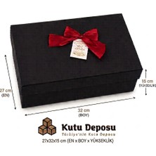 Kutu Deposu 27X32X15 cm Hediye Kutusu-Siyah