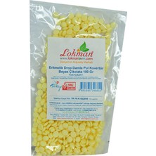 TeknoKapsül Beyaz Çikolata Eritmelik Drop Damla Pul Kuvertür 100 gr Paket