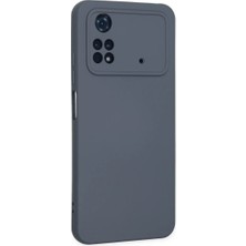 Renas Store Newface Xiaomi Poco M4 Pro 4g Kılıf Nano Içi Kadife Silikon - Gri